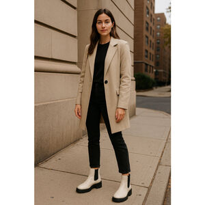 Chunky Cream Chelsea Lug Sole Boots Coach 9.5B